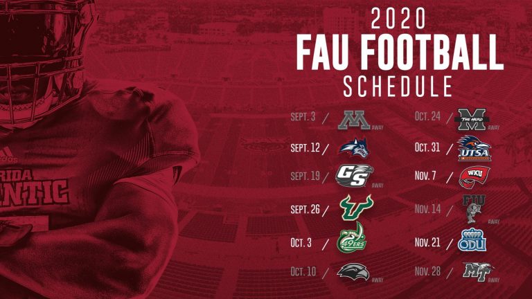 Conference USA announces FAU's 2020 football schedule - Boca Raton's Most Reliable News Source